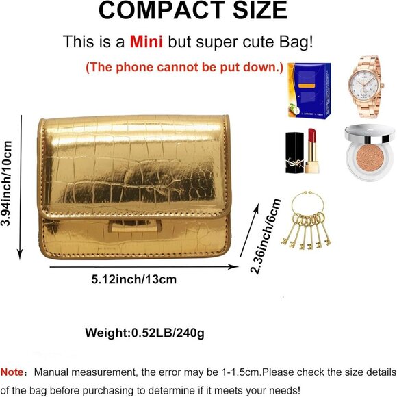 Glamorous & Lightweight Croc-Embossed Crossbody Bag for Everyday Elegance - Picture 2 of 7